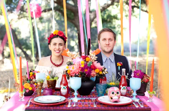 Dia de los Muertos Wedding Inspiration - Couple