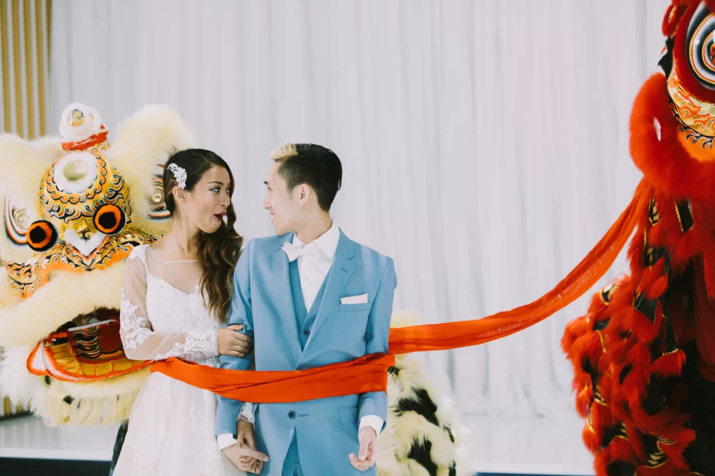 Chinese Lion Dance At Imperial Event Venue