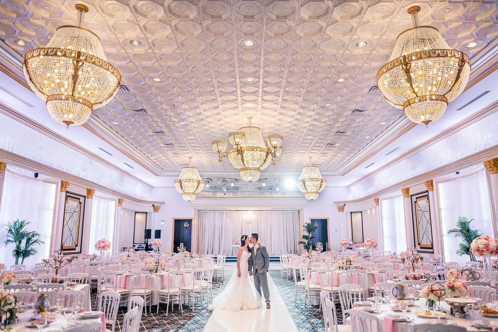 Indoor Photography - Wedding Couple Inside a Stunning Ballroom