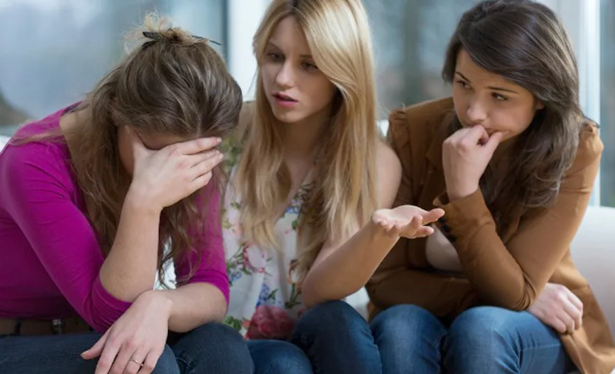 Wedding Planning - Friends Comforting A Girl