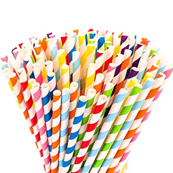 Wedding Day Emergency Kit - Multicolored Striped Straws