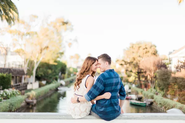 Engagement Photo Shoot - Couple At Venice Canals