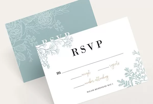 Advice For The Bride And Groom - Number RSVP Cards