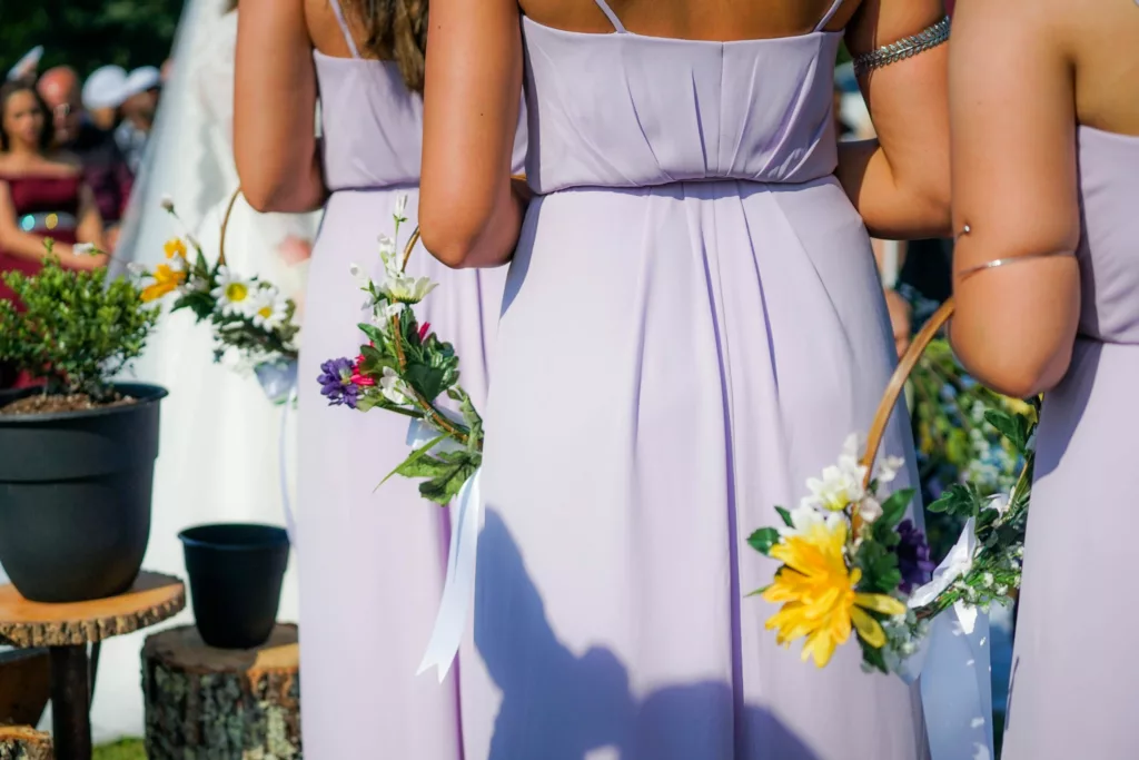 Bridesmaid in line